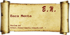 Baza Menta névjegykártya
